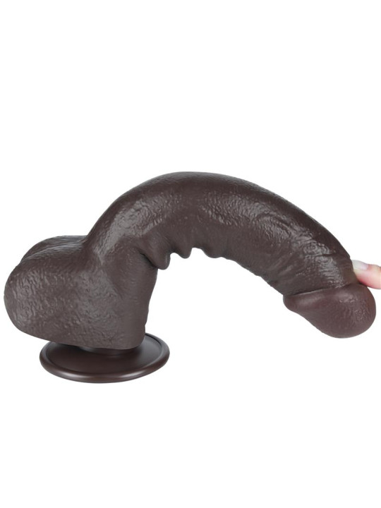 Dildo Dual Layer Piel Deslizante Retractil 9.5