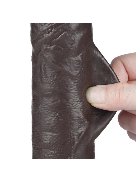 Dildo Dual Layer Piel Deslizante Retractil 9.5