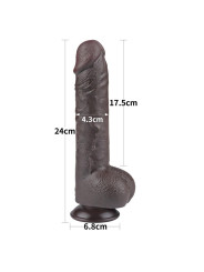 Dildo Dual Layer Piel Deslizante Retractil 9.5