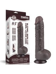 Dildo Dual Layer Piel Deslizante Retractil 9.5