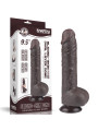 Dildo Dual Layer Piel Deslizante Retractil 9.5