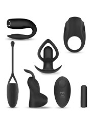 Six-In-One Kit de Bala Vibradora y 5 Accesorios de Silicona