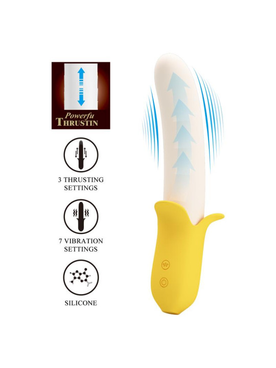 Banana Geek Vibrador con Thrusting USB