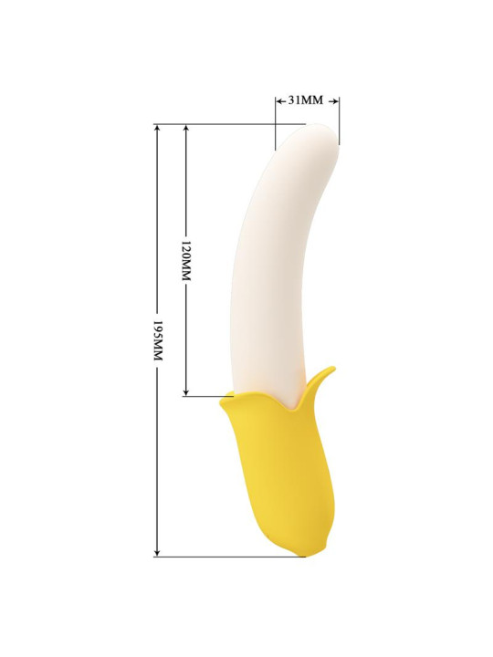 Banana Geek Vibrador con Thrusting USB