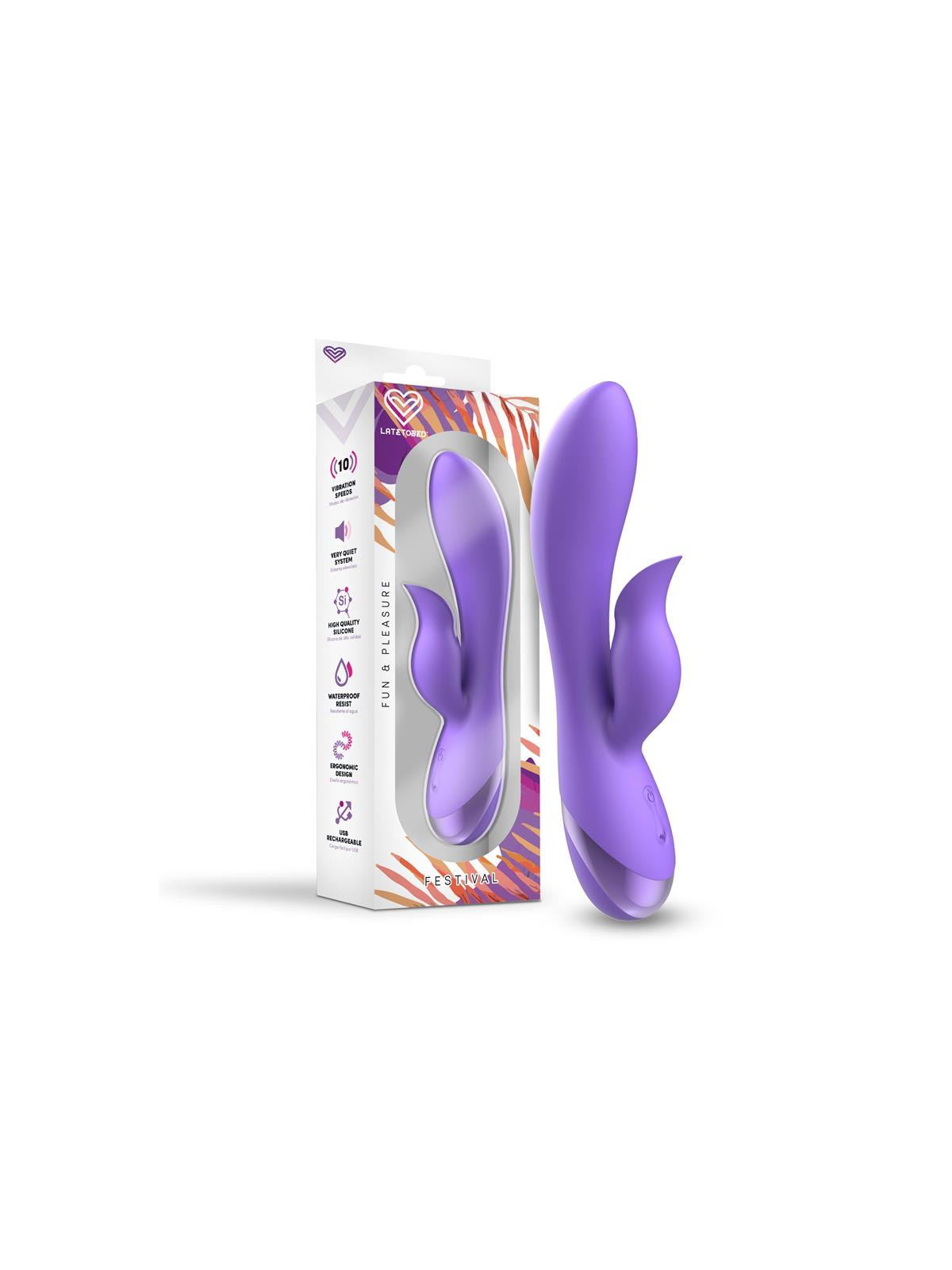 Vibrador Engar USB Púrpura