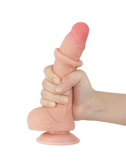 Dildo Dual Layer Piel Deslizante Retractil 7.5