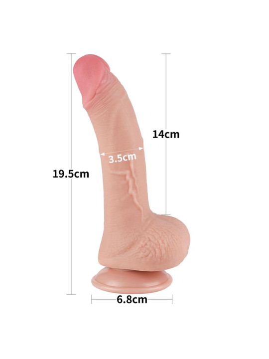 Dildo Dual Layer Piel Deslizante 7.5