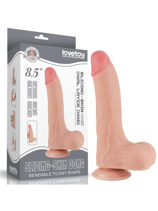 Dildo Dual Layer Piel Deslizante 8.5