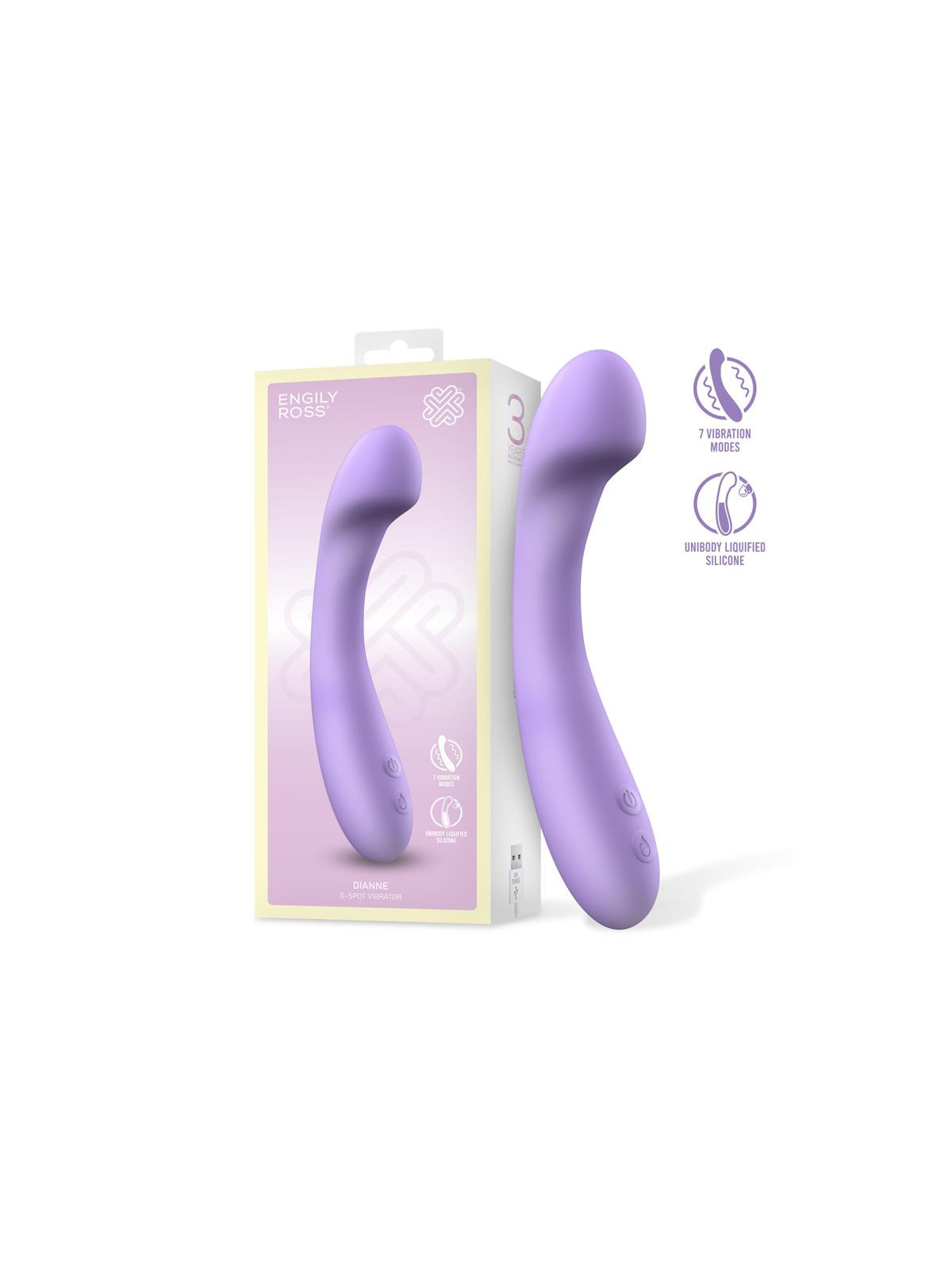 Dianne Vibrador Silicona Líquida Unibody Punto G Flexible USB