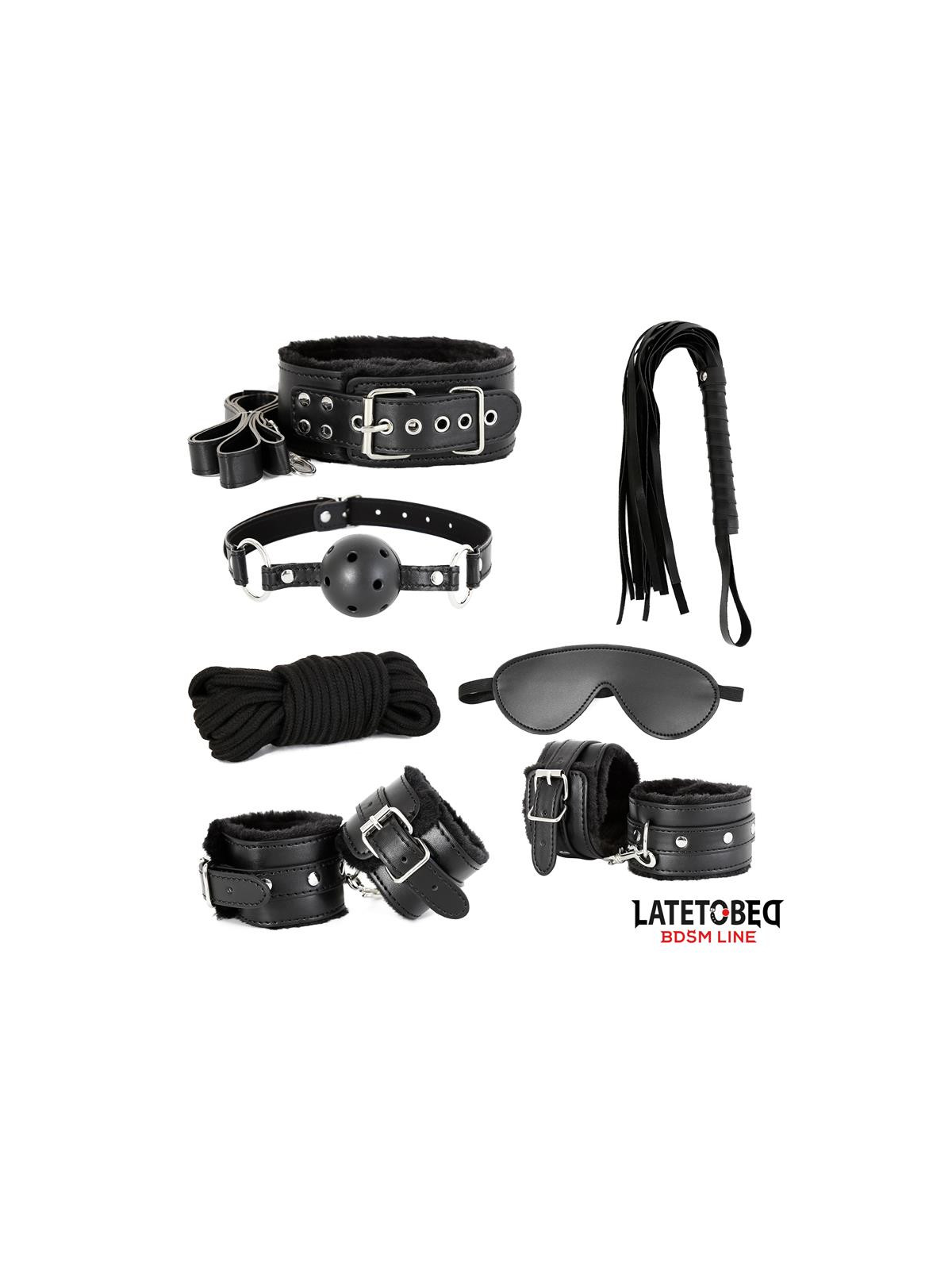 Set de 7 Piezas de Bondage Negro