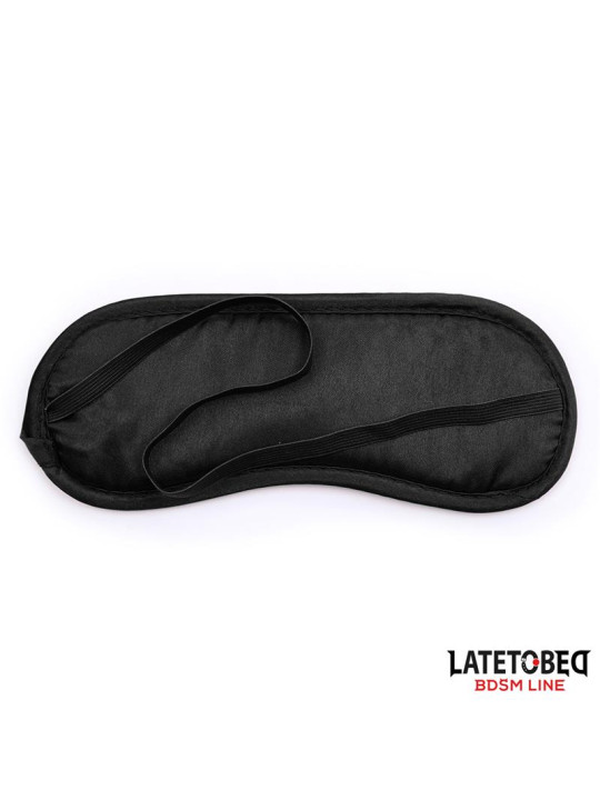 Set de 3 Piezas Antifaz, Esposas y Plumas Negro