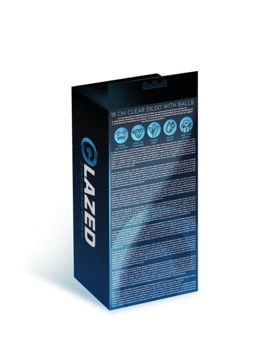 Dildo Realista con Testículos Material Cristalino 18 cm