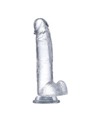 Dildo Realista con Testículos Material Cristalino 18 cm