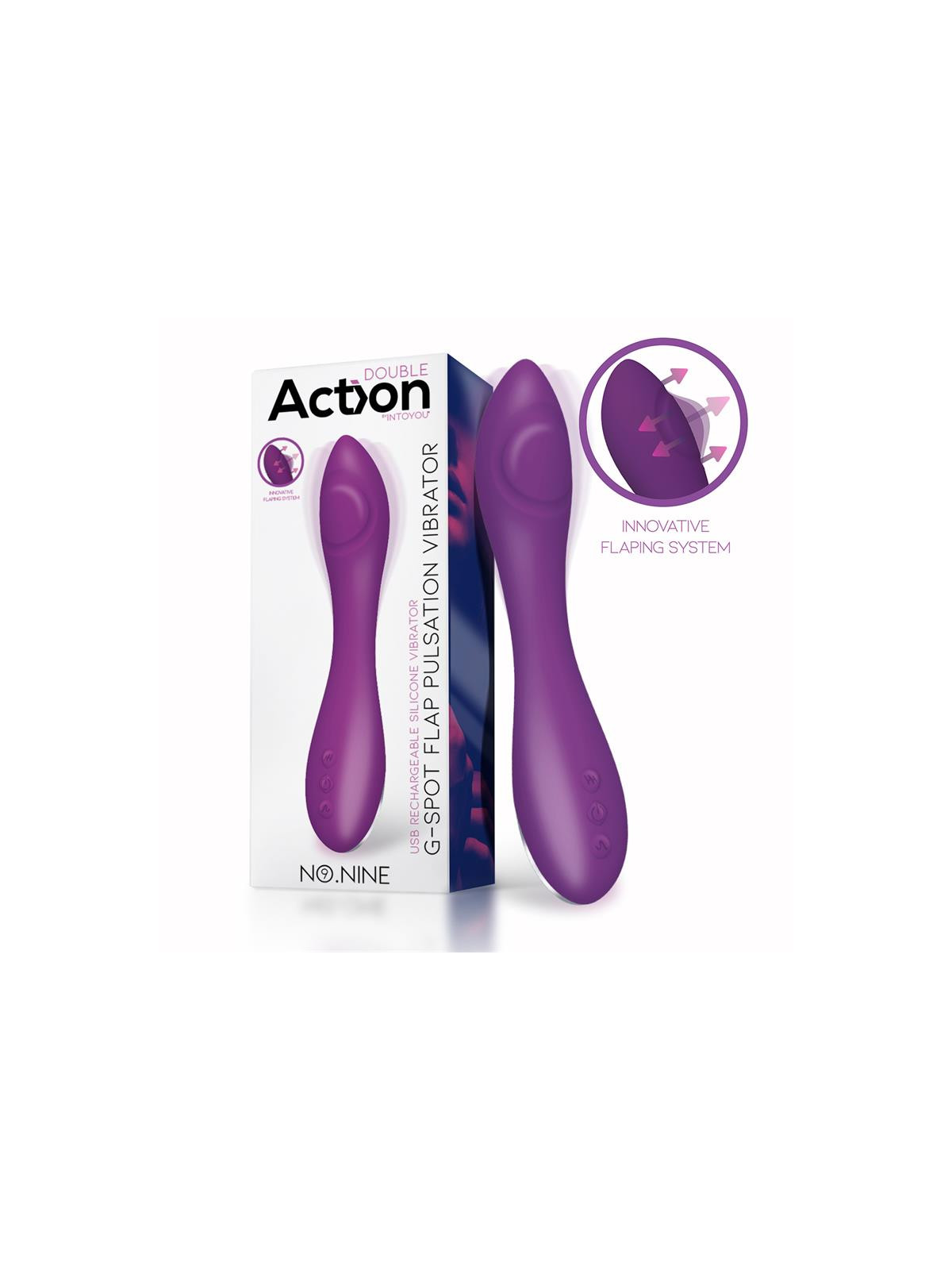 No. Nine Vibrador Punto G Función de Pulsación USB Magnético Silicona