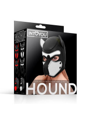 Hound Máscara de Perro Neopreno Hocido Extraíble Negro/Blanco Talla Única