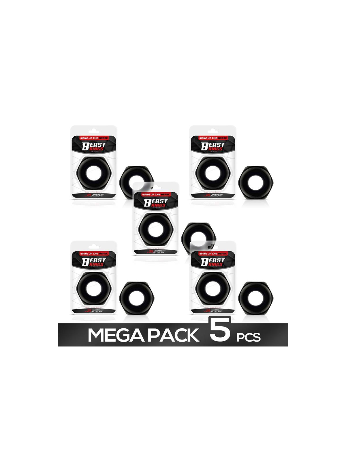 Pack de 5 Anillo para el Pene Nut Silicona Líquida 25 mm