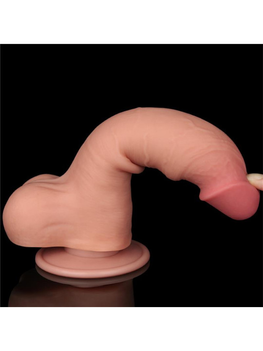 Dildo Dual Layer Piel Deslizante Retractil 8