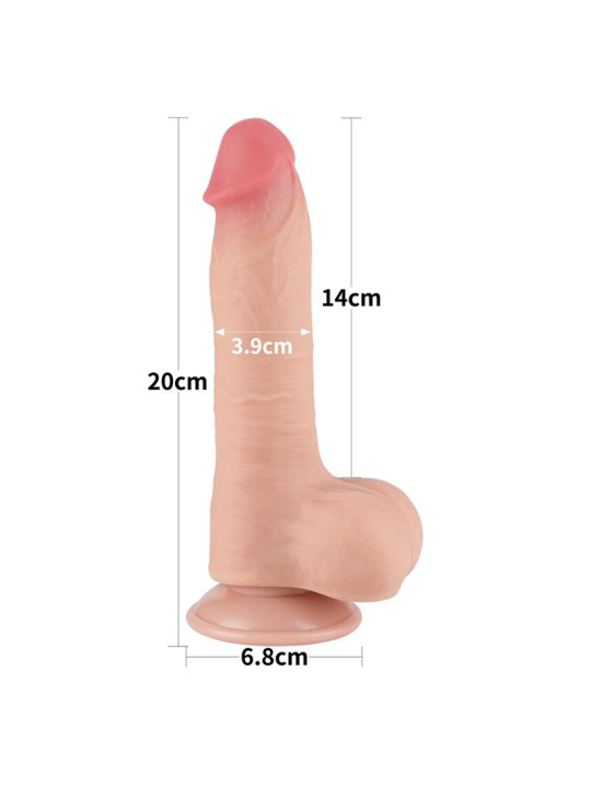 Dildo Dual Layer Piel Deslizante Retractil 8