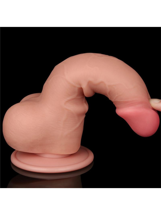 Dildo Dual Layer Piel Deslizante 7.5