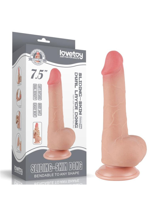 Dildo Dual Layer Piel Deslizante 7.5