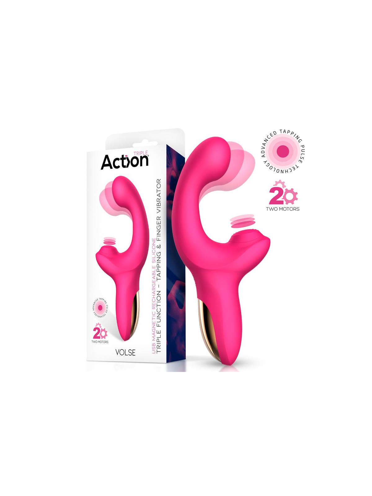 Volse Vibrador Triple Función con Finger y Pulsación Tapping