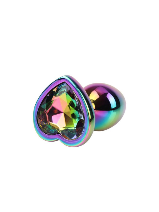 Plug Anal Rainbow Heart Gem Talla S