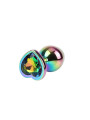 Rainbow Heart Plug Anal multicolor con Joya Talla M