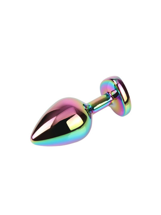 Rainbow Heart Plug Anal multicolor con Joya Talla M