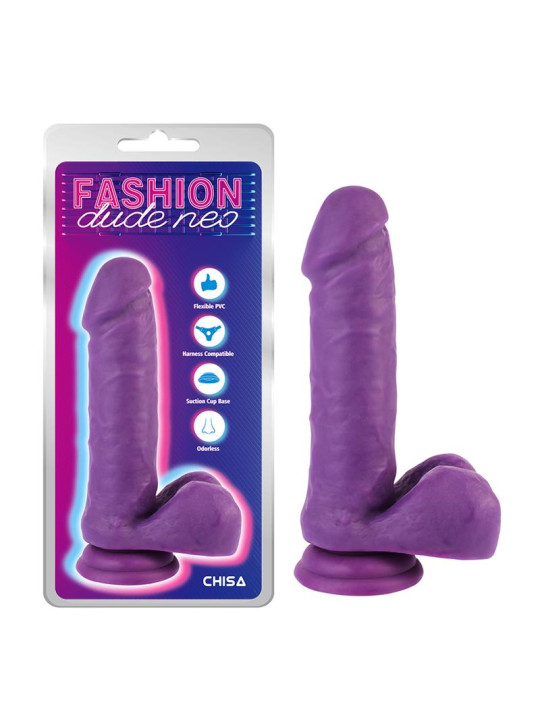 Dildo Dual Density Purpura 7.6