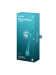 Plug & Play 1 Vibrador Anal Flexible Azul