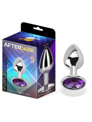 Plug Anal con Joya Púrpura Amatista Talla S Aluminio