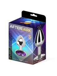 Plug Anal con Joya Púrpura Amatista Talla S Aluminio