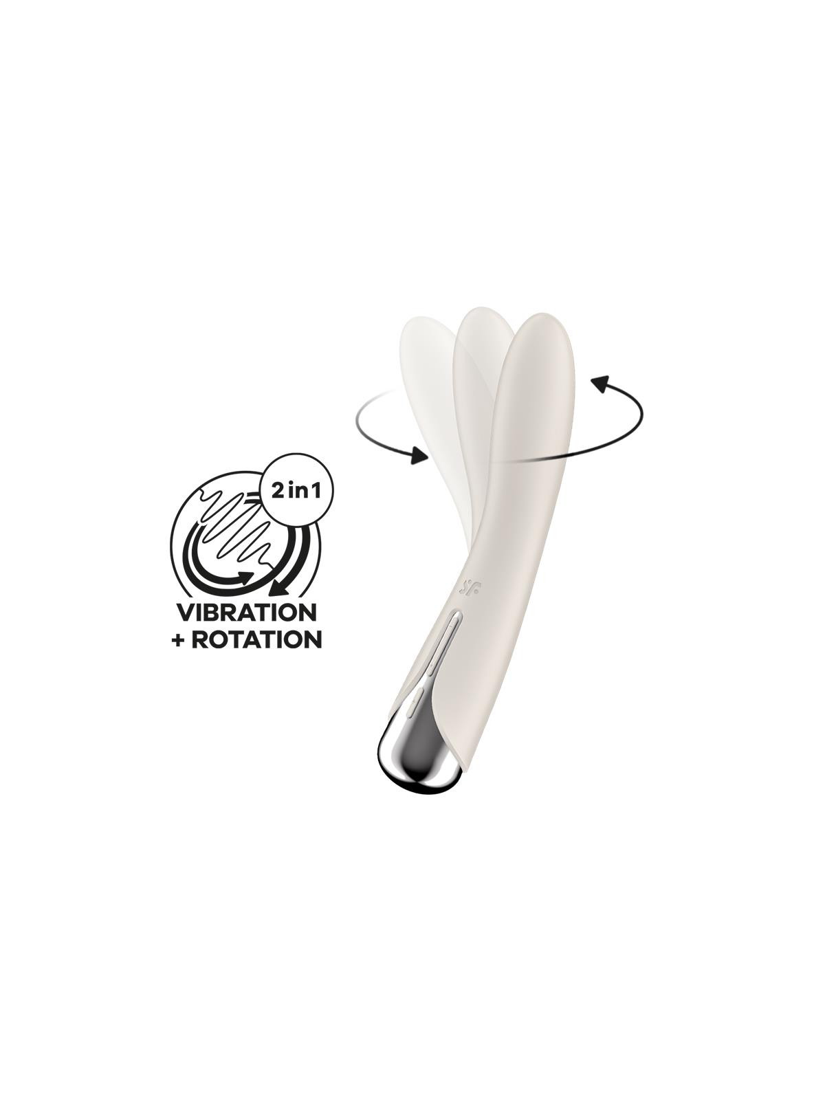 Spinning Vibe 1 Vibrador y Rotador Beige