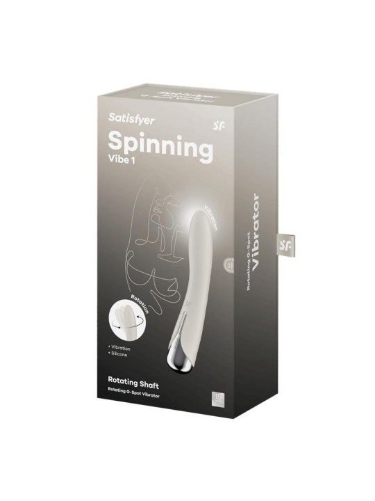 Spinning Vibe 1 Vibrador y Rotador Beige