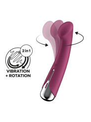 Spinning G-Spot 1 Vibrador y Rotador Rojo