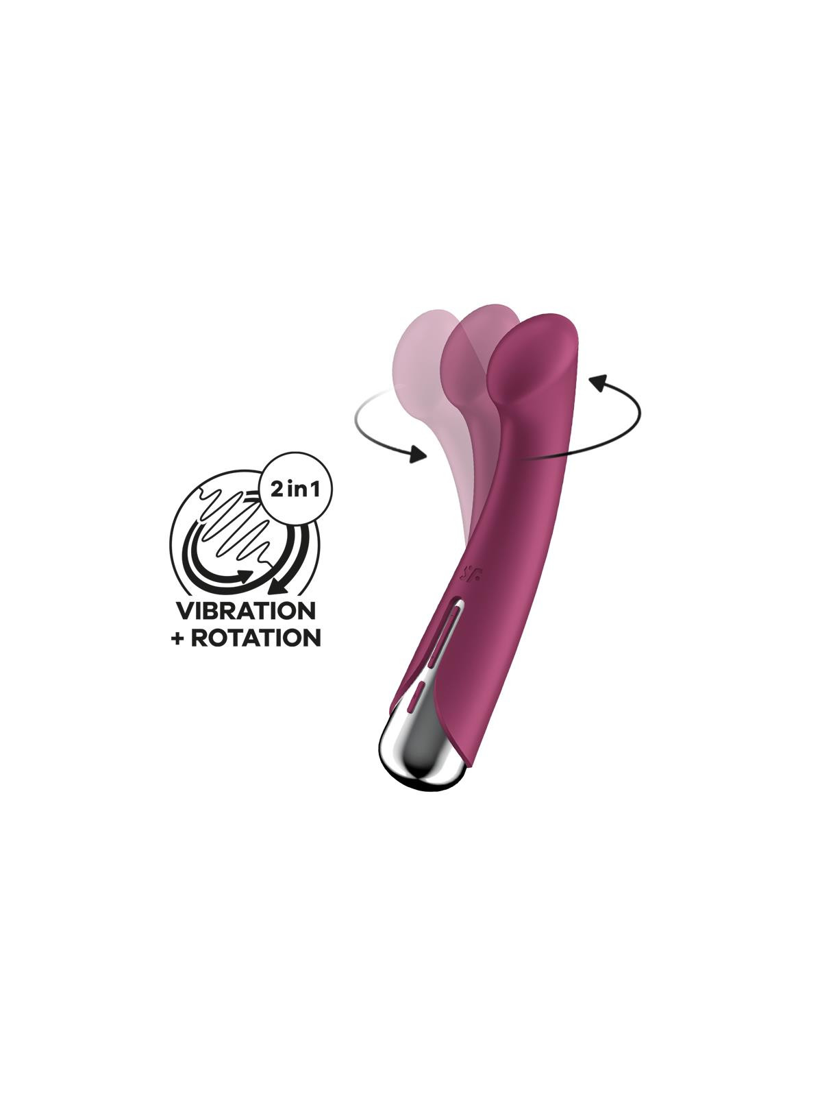 Spinning G-Spot 1 Vibrador y Rotador Rojo