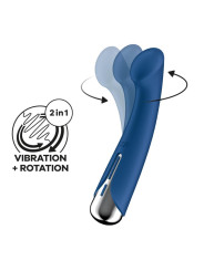 Spinning G-Spot 1 Vibrador y Rotador Azul