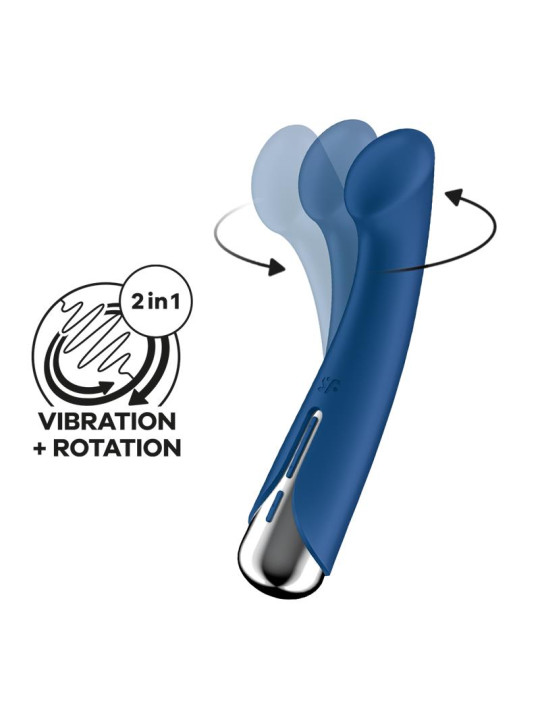 Spinning G-Spot 1 Vibrador y Rotador Azul