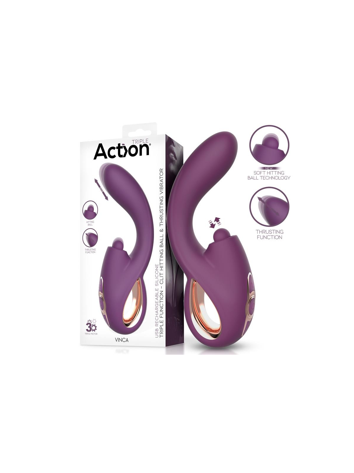 Vinca Soft Hitting Ball con Movimiento Thrusting y Vibración