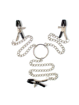 Pinzas para Pezones y Clítoris con Cadena Metal