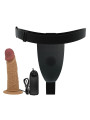 Draven Arnés Universal Ajustable con Dildo Hueco con Vibración