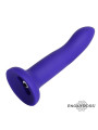 Dildo con Vibración que Cambia de Color Azul a Púrpura Talla M 17 cm