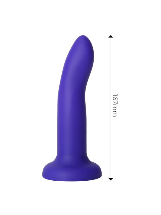 Dildo con Vibración que Cambia de Color Azul a Púrpura Talla M 17 cm