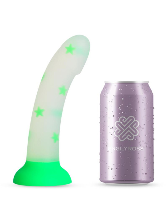 Dildo que Brilla en la Oscuridad Confetti Star 17 cm