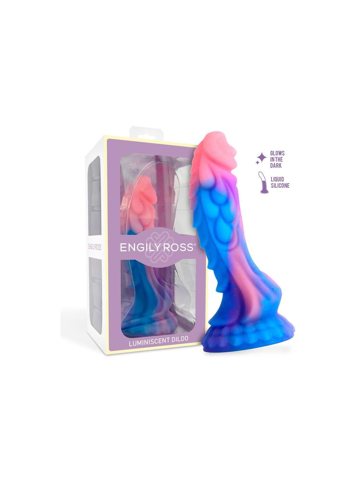 Dildo Dragón Brilla en la Oscuridad 18 cm