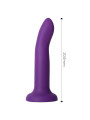 Dildo que Cambia de Color Púpura a Rosa Talla L 21 cm