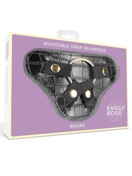 Roxane Arnés Universal Ajustable 3 Anillo de Silicona Negro