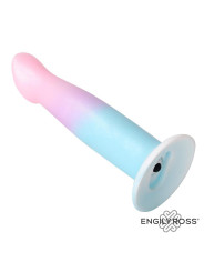 Dildo con Vibración y Ventosa Color Degradado 17 cm