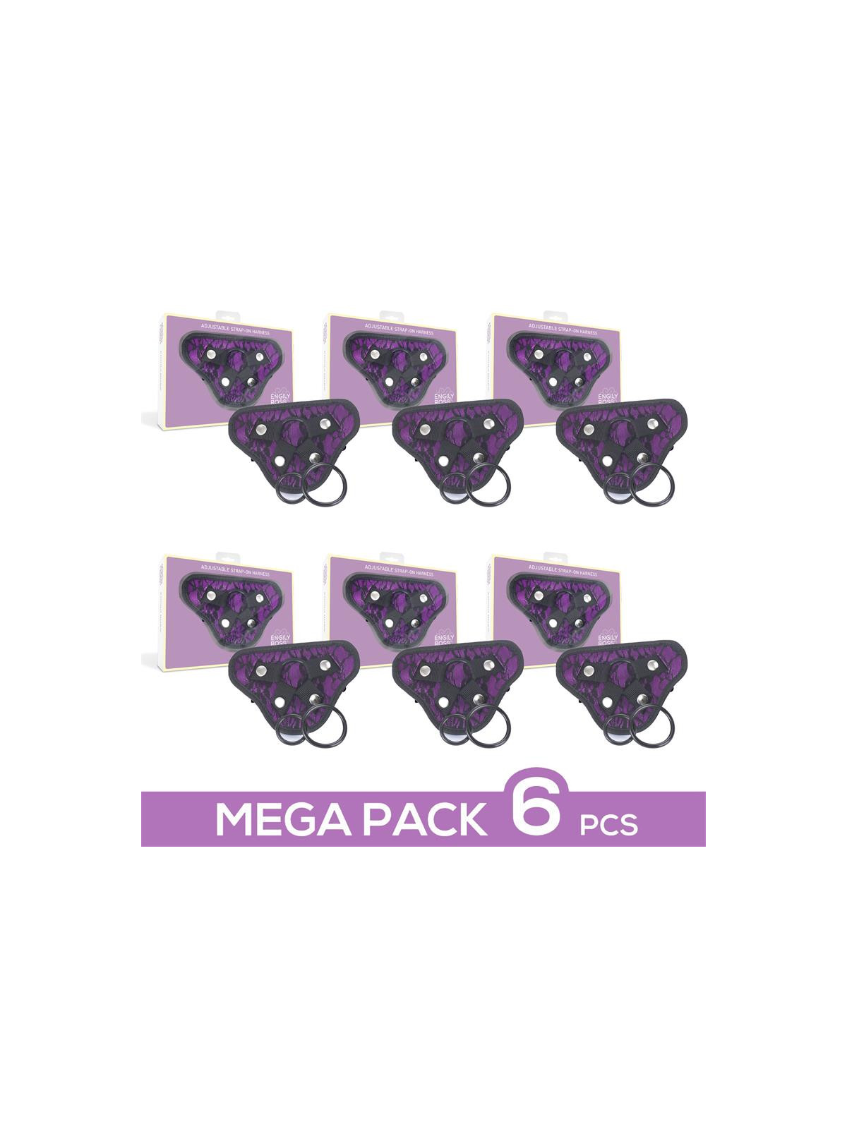 Pack 6 Miley Arnés Universal Ajustable 3 Anillos Silicona