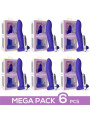 Pack 6 Dildo que Cambia de Color de Púrpura a Rosa Talla S 14 cm